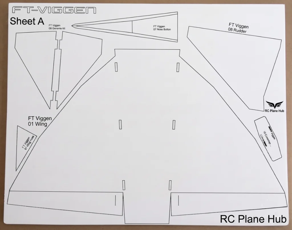 Laser Cut Fliteboard Pro Right Wing (Sheet A)